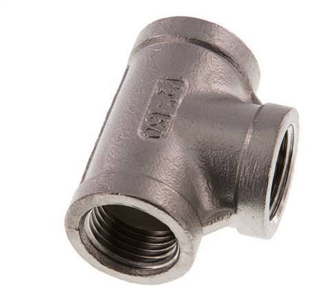Rp 1/2'' Tee de acero inoxidable 16 Bar