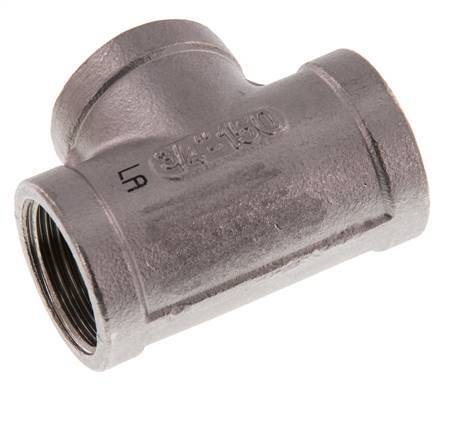 Rp 3/4'' Tee de acero inoxidable 16 Bar