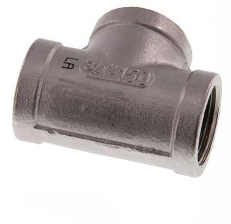 Rp 3/4'' Tee de acero inoxidable 16 Bar
