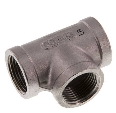 Rp 3/4'' Tee de acero inoxidable 16 Bar