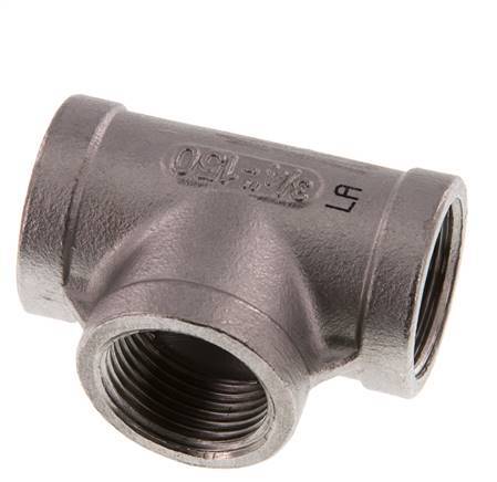 Rp 3/4'' Tee de acero inoxidable 16 Bar