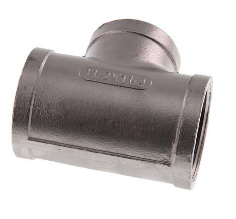 Rp 1 1/2'' x Rp 1 1/4'' T de acero inoxidable 16 Bar