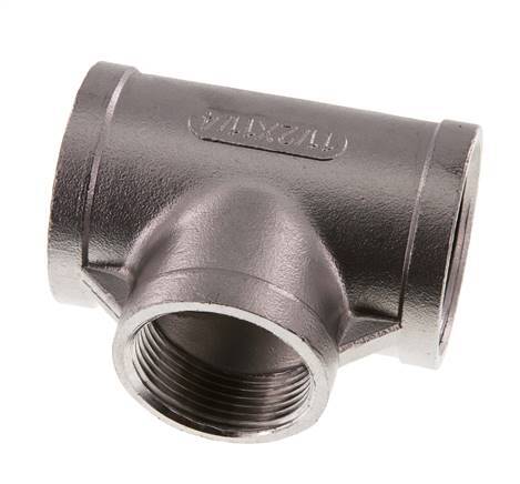 Rp 1 1/2'' x Rp 1 1/4'' T de acero inoxidable 16 Bar