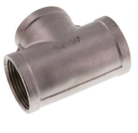 Rp 1 1/4'' Tee de acero inoxidable 10 Bar