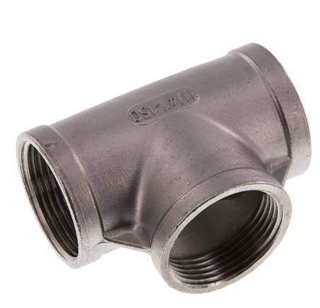 Rp 1 1/4'' Tee de acero inoxidable 10 Bar