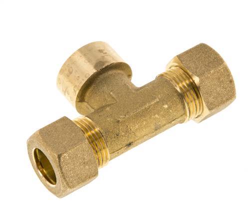 G 1/2'' x 14mm Accesorio de compresión en T de latón 89 Bar DIN EN 1254-2
