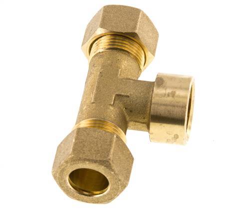 G 1/2'' x 14mm Accesorio de compresión en T de latón 89 Bar DIN EN 1254-2