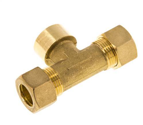 G 1/2'' x 15mm Accesorio de compresión en T de latón 82 Bar DIN EN 1254-2