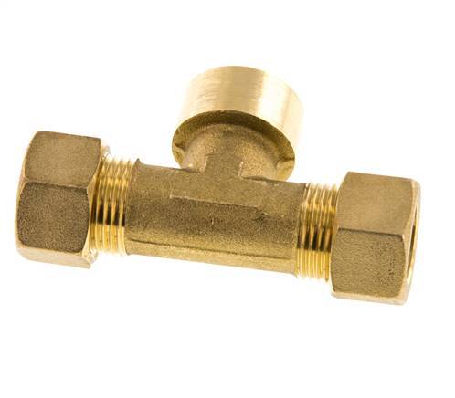 G 1/2'' x 15mm Accesorio de compresión en T de latón 82 Bar DIN EN 1254-2
