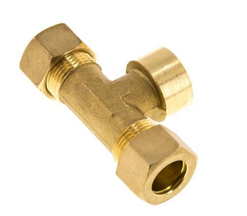 G 1/2'' x 15mm Accesorio de compresión en T de latón 82 Bar DIN EN 1254-2