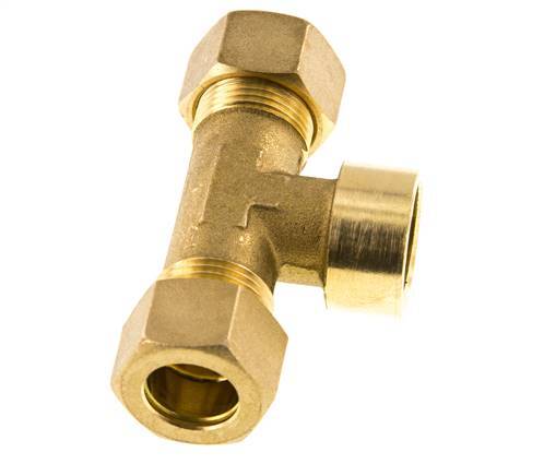 G 1/2'' x 15mm Accesorio de compresión en T de latón 82 Bar DIN EN 1254-2