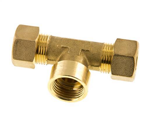 G 1/2'' x 15mm Accesorio de compresión en T de latón 82 Bar DIN EN 1254-2