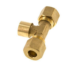 G 1/4'' x 10mm Accesorio de compresión en T de latón 95 Bar DIN EN 1254-2