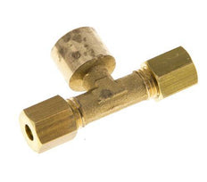 G 1/8'' x 4mm Accesorio de compresión en T de latón 150 Bar DIN EN 1254-2