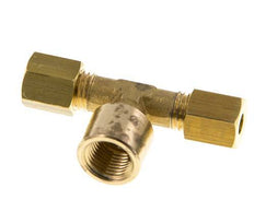G 1/8'' x 4mm Accesorio de compresión en T de latón 150 Bar DIN EN 1254-2