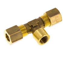 G 1/8'' x 8mm Accesorio de compresión en T de latón 135 Bar DIN EN 1254-2