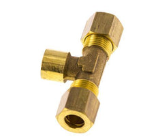 G 1/8'' x 8mm Accesorio de compresión en T de latón 135 Bar DIN EN 1254-2