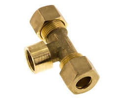 G 3/8'' x 12mm Accesorio de compresión en T de latón 75 Bar DIN EN 1254-2