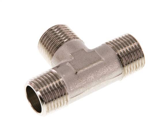 R 1/2'' Macho Latón Niquelado Tee 16 Bar