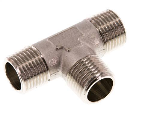 R 1/2'' Macho Latón Niquelado Tee 16 Bar