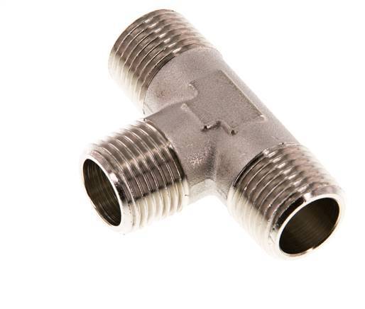 R 1/2'' Macho Latón Niquelado Tee 16 Bar
