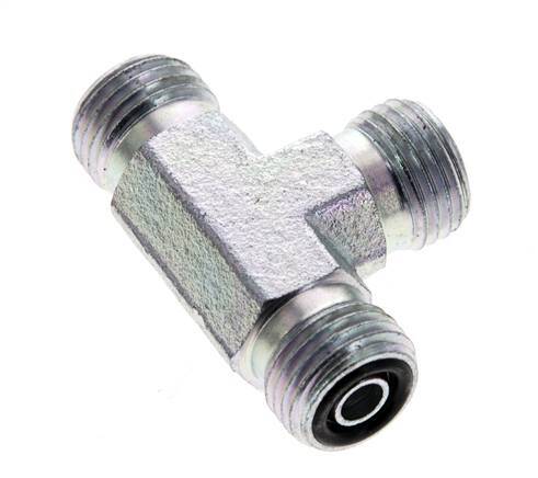 UNF 9/16''-18 Macho T de acero galvanizado ORFS 630 Barra - Hidráulica