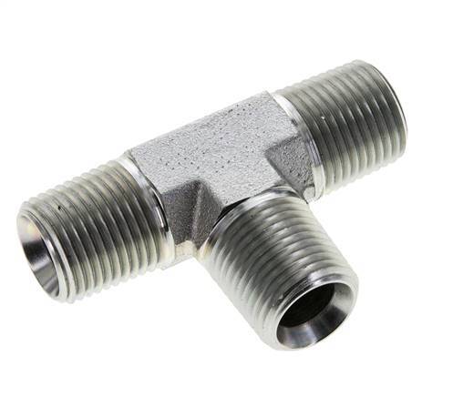1/2'' NPT Macho Acero Cincado Tee 210 Bar - Hidráulico