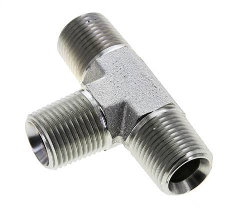 1/2'' NPT Macho Acero Cincado Tee 210 Bar - Hidráulico