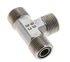 UN 13/16''-16 Male Zincated Steel Tee ORFS 630 Bar - Hydraulic