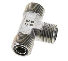 UN 13/16''-16 Male Zincated Steel Tee ORFS 630 Bar - Hydraulic