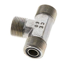 UN 13/16''-16 Male Zincated Steel Tee ORFS 630 Bar - Hydraulic