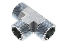 UN 1-11/16''-12 Macho T de acero galvanizado ORFS 250 Bar - Hidráulico