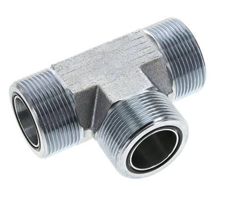 UN 1-11/16''-12 Macho T de acero galvanizado ORFS 250 Bar - Hidráulico