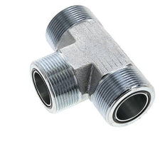 UN 1-11/16''-12 Macho T de acero galvanizado ORFS 250 Bar - Hidráulico
