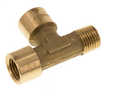 R 1/4'' x G 1/4'' M/F Brass Tee 16 Bar [2 Pieces]