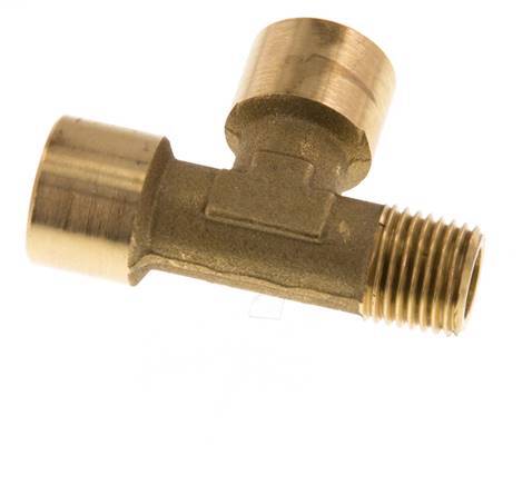 R 1/4'' x G 1/4'' M/F Brass Tee 16 Bar [2 Pieces]