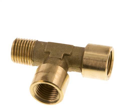 R 1/4'' x G 1/4'' M/F Brass Tee 16 Bar [2 Pieces]