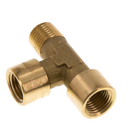 R 1/4'' x G 1/4'' M/F Brass Tee 16 Bar [2 Pieces]
