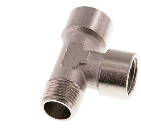 R 1/2'' x G 1/2'' M/F Te de latón niquelado 16 Bar