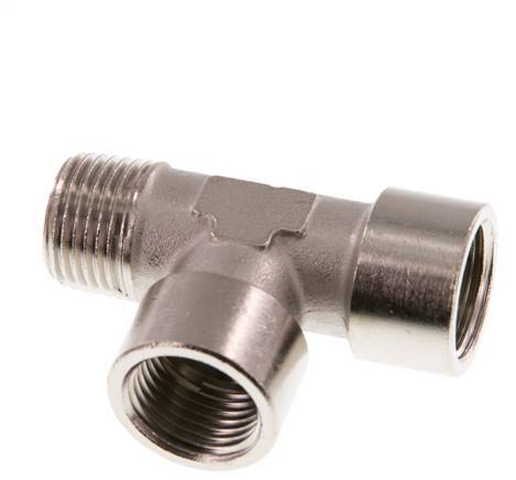 R 1/2'' x G 1/2'' M/F Te de latón niquelado 16 Bar
