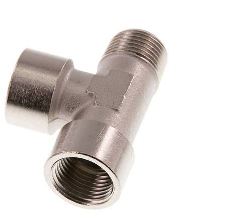 R 1/2'' x G 1/2'' M/F Te de latón niquelado 16 Bar