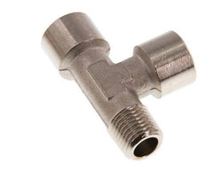 R 1/4'' x G 1/4'' M/F Nickel plated Brass Tee 16 Bar [2 Pieces]