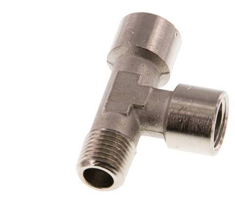 R 1/4'' x G 1/4'' M/F Nickel plated Brass Tee 16 Bar [2 Pieces]