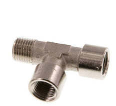 R 1/4'' x G 1/4'' M/F Nickel plated Brass Tee 16 Bar [2 Pieces]