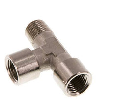 R 1/4'' x G 1/4'' M/F Nickel plated Brass Tee 16 Bar [2 Pieces]