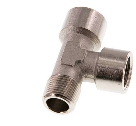 R 3/8'' x G 3/8'' M/F Nickel plated Brass Tee 16 Bar [2 Pieces]