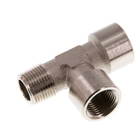 R 3/8'' x G 3/8'' M/F Nickel plated Brass Tee 16 Bar [2 Pieces]