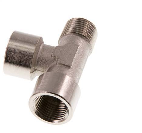 R 3/8'' x G 3/8'' M/F Nickel plated Brass Tee 16 Bar [2 Pieces]