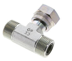 UN 1-3/16''-12 M/F T de acero galvanizado ORFS con tuerca de unión 400 Bar - Hidráulico
