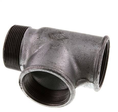 R 2'' x Rp 2'' M/F Fundición zincada Tee 25 Bar